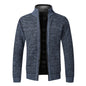 Men's Knitted Cardigan With Plush Coat, Loose And Fat, Large