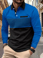 Long Sleeve Striped Printed Men's Casual