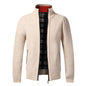 Men's Knitted Cardigan With Plush Coat, Loose And Fat, Large