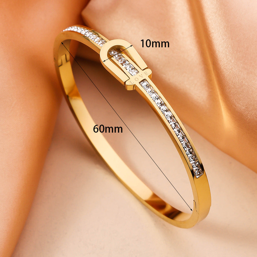 Gold Plating Exquisite Stainless Steel Bracelet Fashion