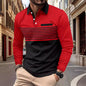 Long Sleeve Striped Printed Men's Casual